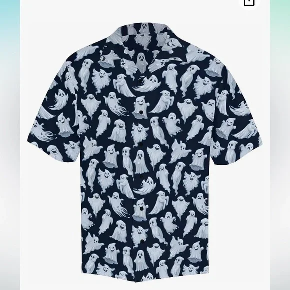 NWOT YOIMIRA man’s Halloween pattern short sleeve shirt. 3XL - Picture 2 of 8